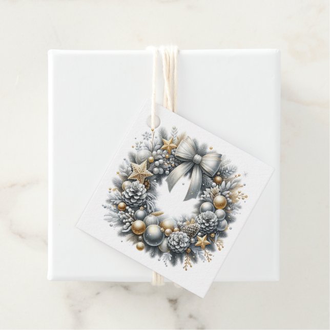 Étiquette de cadeau de Noël (En situation)