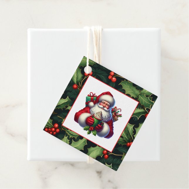 Étiquette de cadeau de Noël (En situation)