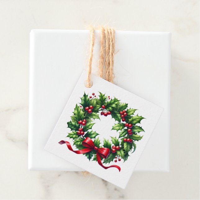 Étiquette de cadeau de Noël (En situation)