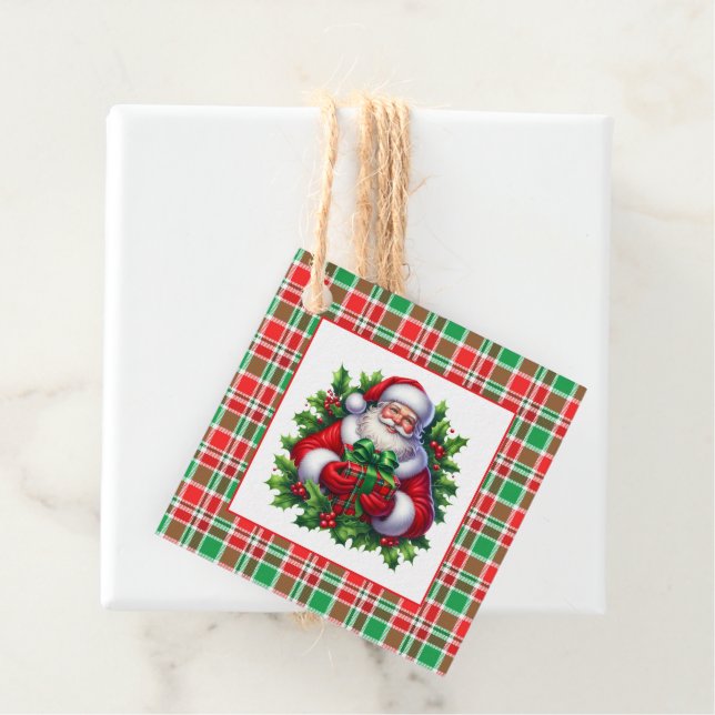Étiquette de cadeau de Noël (En situation)