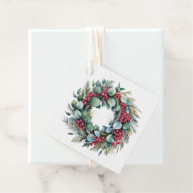 Étiquette de cadeau de Noël (En situation)