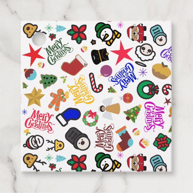 Étiquette de cadeau de Noël amusante (Devant)