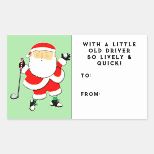 Étiquette de cadeau de Noël de golf