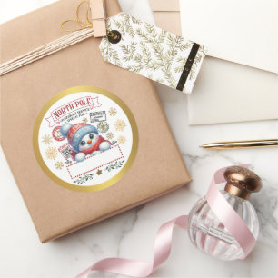 Étiquette de cadeau de Noël de livraison spéciale