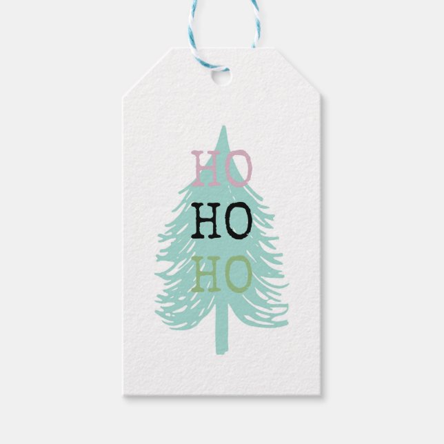 Étiquette de cadeau de Noël. Étiquette de vacances (Devant)
