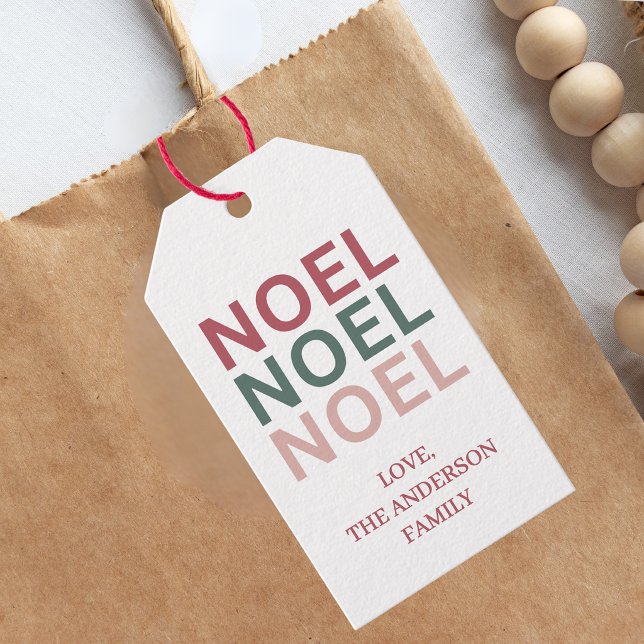 Étiquette de cadeau de Noël festive (Créateur téléchargé)