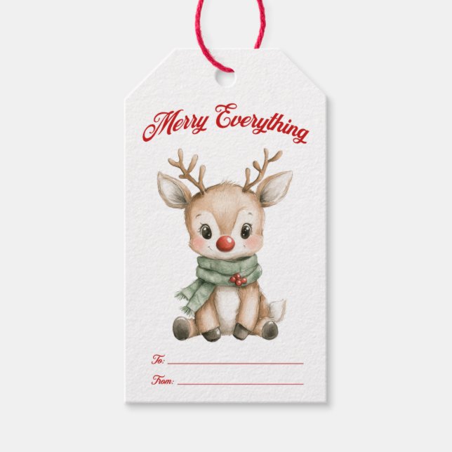 Étiquette de cadeau de Noël « Joyeux Tout » (Devant)