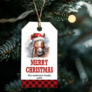 Étiquette de cadeau de Noël personnalisée sur le t