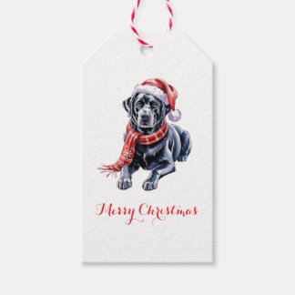 Étiquette de cadeau de Noël pour Labrador