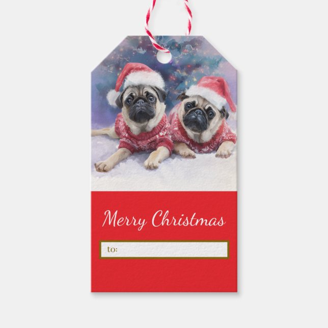 Étiquette de cadeau de Noël pour les amateurs de p (Devant)