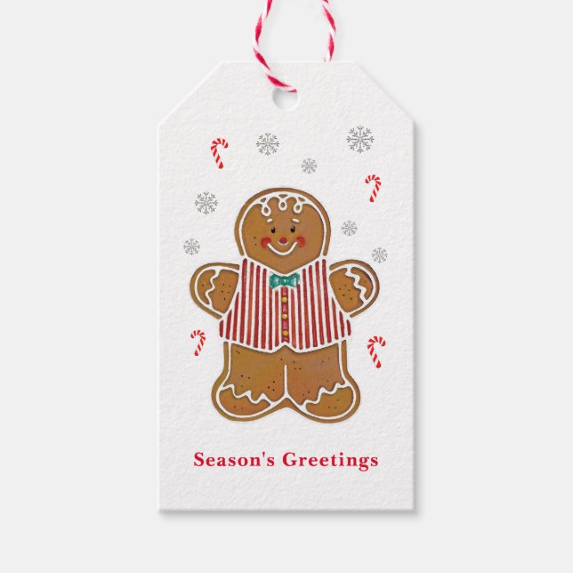 Étiquette de Cadeau de Noël pour l'Homme en Pain d (Devant)