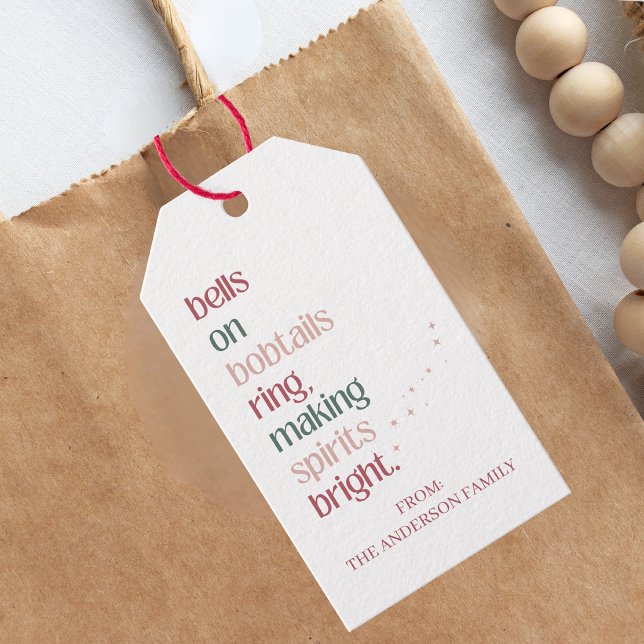 Étiquette de cadeau de Noël pour Mettre les Esprit (Créateur téléchargé)