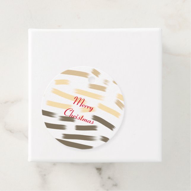 Étiquette de cadeau de Noël simple minimale élégan (En situation)