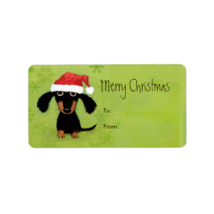 Étiquette de cadeau de Peau-n-Bâton de Noël de
