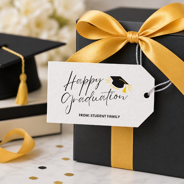 Étiquette de cadeau de remise de diplôme personnal (Créateur téléchargé)
