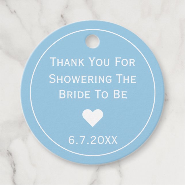 Étiquette de cadeau de shower de mariée (Devant)