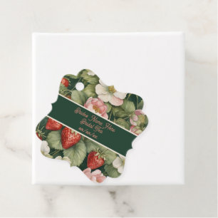 Étiquette de cadeau de tasse de thé Strawberry and