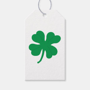 Étiquette de cadeau de trèfle de quatre feuilles