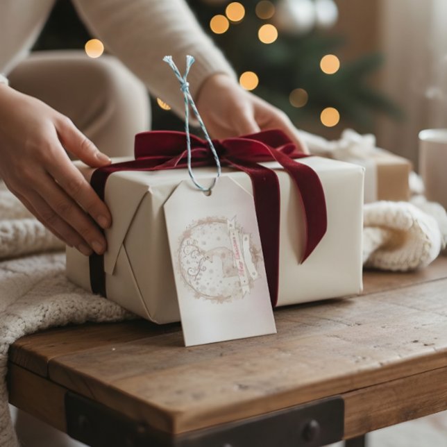 Étiquette de cadeau de vacances personnalisée – 20 (Créateur téléchargé)