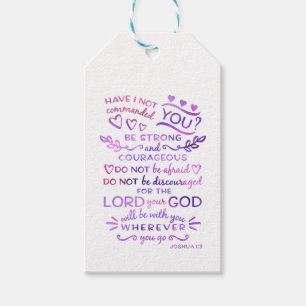 Étiquette de cadeau de vers de bible