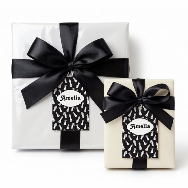 Étiquette de Cadeau d'Échecs Personnalisée (Créateur téléchargé)