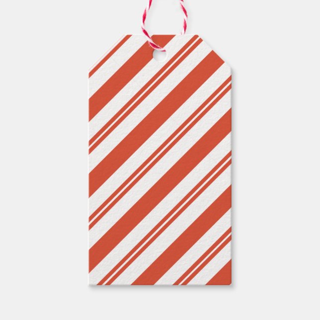 Étiquette de cadeau diagonale Chœur de Canne à Suc (Devant)