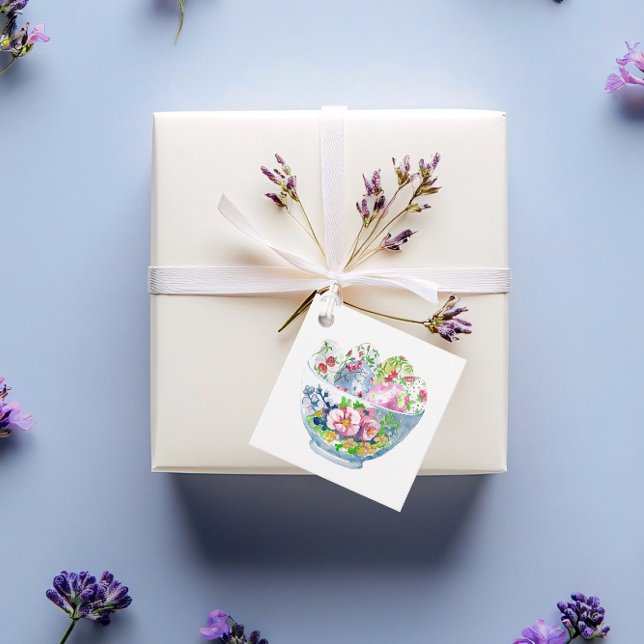 Étiquette de cadeau d'œuf de Pâques aquarelle  (Créateur téléchargé)