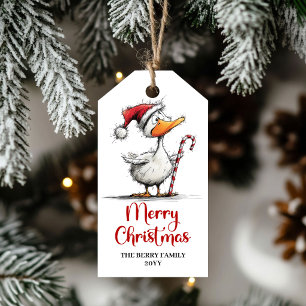 Étiquette de Cadeau Drôle et Fantaisiste de Noël O