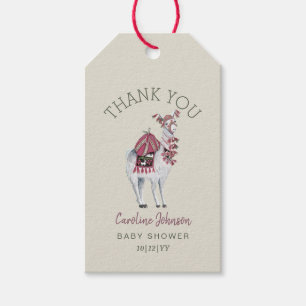 Étiquette de cadeau du baby shower du lama