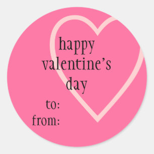 étiquette de cadeau du jour de valentine