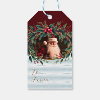 Étiquette de cadeau élégante pour le Père Noël