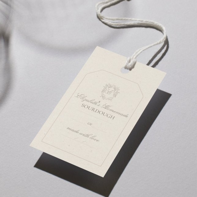 Étiquette de cadeau fait maison DIY Crest élégant (Add a personal touch to your DIY and homemade gifts with this elegant label.)