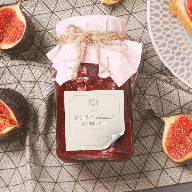 Étiquette de cadeau fait maison DIY Crest élégant (Add a personal touch to your DIY and homemade gifts with this elegant label.)