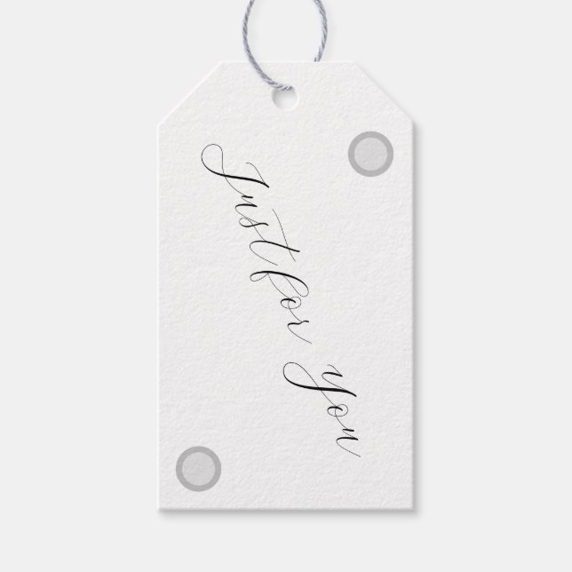 Étiquette de cadeau faite main – Rien que pour toi (Devant)