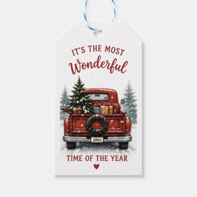 Étiquette de cadeau fantaisie de Noël (Devant)