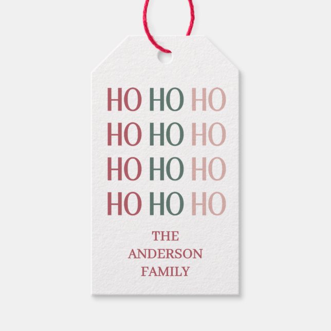 Étiquette de cadeau festive de Noël (Devant)