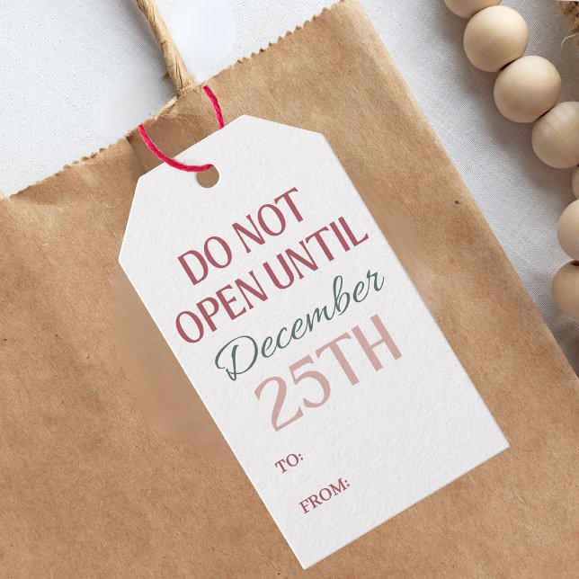 Étiquette de cadeau festive de Noël (Créateur téléchargé)