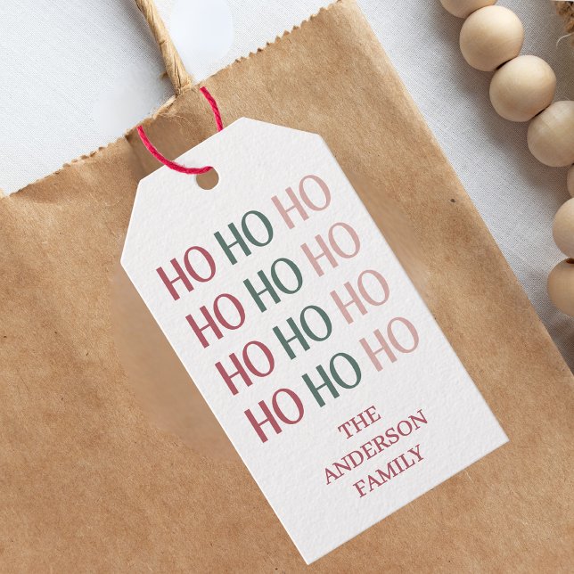 Étiquette de cadeau festive de Noël (Créateur téléchargé)