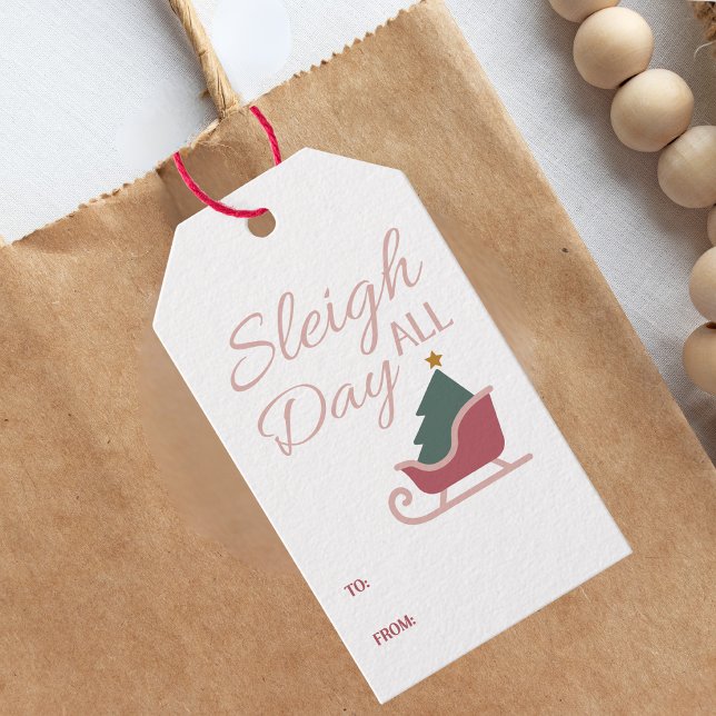 Étiquette de cadeau festive de Noël (Créateur téléchargé)