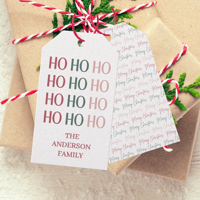 Étiquette de cadeau festive de Noël (Créateur téléchargé)