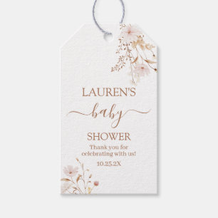 Étiquette de Cadeau Fille Baby Shower Fleur de Fle