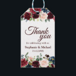 Étiquette de cadeau florale rustique boho rouge Bo<br><div class="desc">Étiquette de cadeau de mariage aquarelle rouge Bourgogne Navy florale rustique boho. Parfait pour un mariage d'automne. Le design présente un magnifique bouquet de fleurs / roses rouge Bourgogne / Marsala, pêche, navy avec des feuilles assorties. Veuillez trouver plus de modèles et de variations correspondants dans ma boutique "blissweddingpaperie". Et...</div>