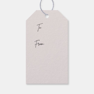 Étiquette de cadeau florale verte et blanche
