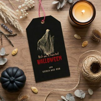 Étiquette de cadeau Halloween fantôme personnalisé