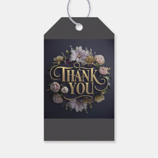 ÉTIQUETTE DE CADEAU MERCI (Devant)