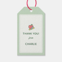 Étiquette de cadeau "Merci" pour l'enseignant