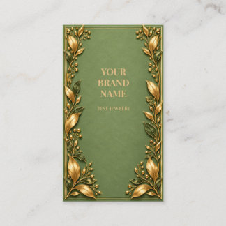 Étiquette de Cadeau Minimaliste Vert Sauge Or