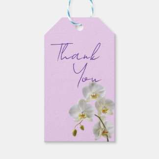 Étiquette de cadeau orchidée pastel