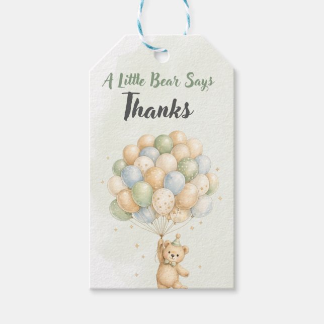 Étiquette de cadeau Ourson (Devant)