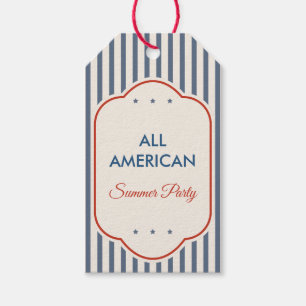 Étiquette de cadeau patriotique Americana vintage